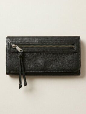 Leather Black Banana Republic Long Wallet